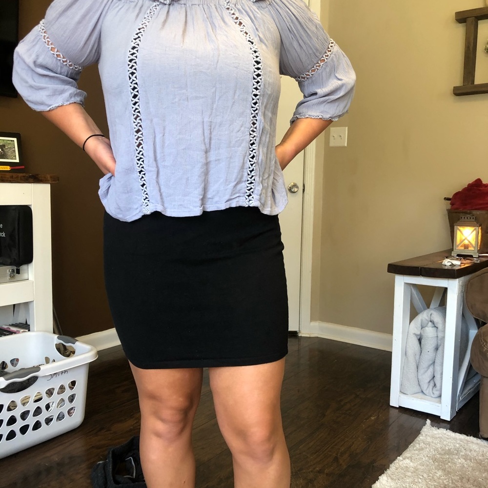 Black mini skirt size medium